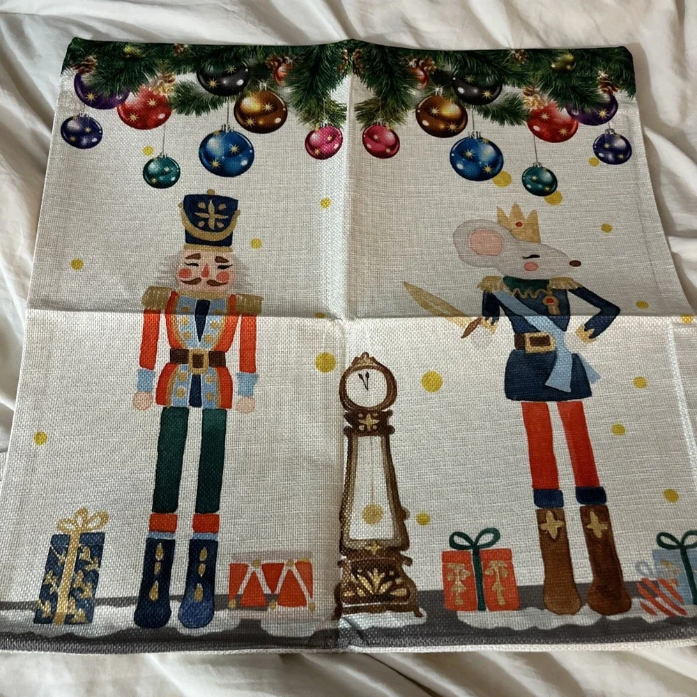 Christmas Pillow Sham Covers Set Of 4 Canvas Material